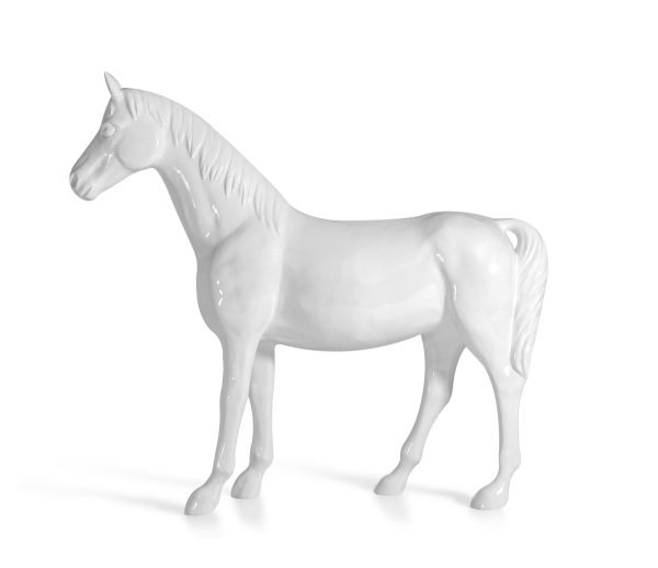 Modrest White Full Size Horse Sculpture - Image 2
