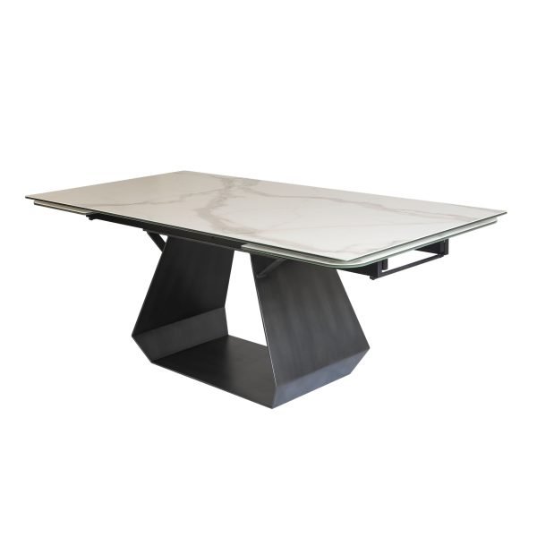 Modrest Howell - Modern White Ceramic Extendable Dining Table - Image 2