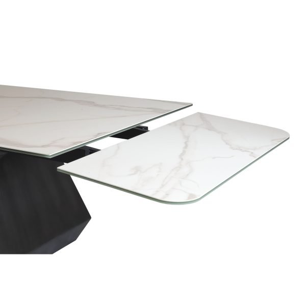 Modrest Howell - Modern White Ceramic Extendable Dining Table - Image 3