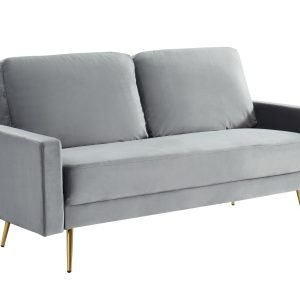 Divani Casa Huffine - Modern Grey Fabric Sofa
