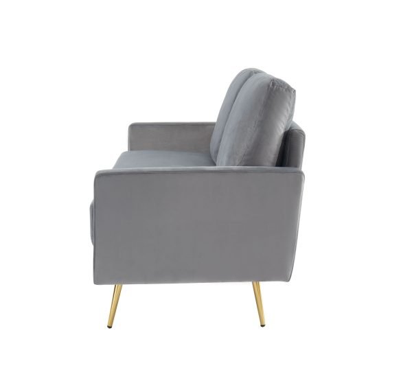Divani Casa Huffine - Modern Grey Fabric Sofa - Image 3