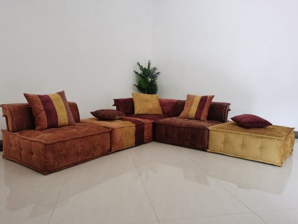 Divani Casa Dubai - Modern Multicolored Fabric Modular Sectional Sofa - Image 4