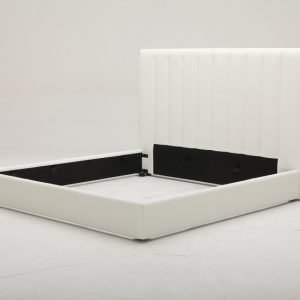 Modrest Valhalla - Contemporary White Fabric Q Bed