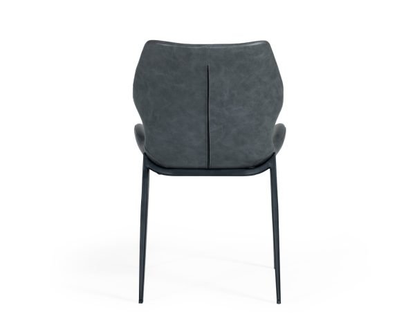 Modrest Instone - Industrial Dark Grey Eco-Leather Dining Chair (Set of 2) - Image 5