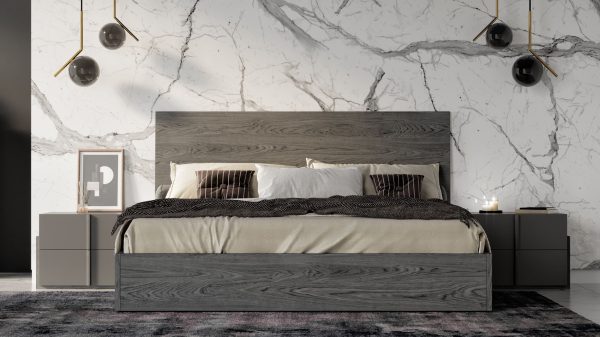 Full Nova Domus Lucia - Italian Modern Matte Grey / Elm Grey Bedroom Set - Image 3