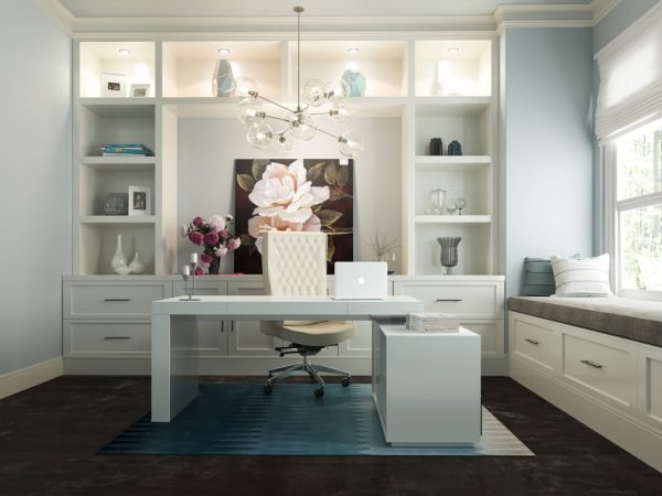 Soul Modern Contemporary Office Desk w/ Attached Cabinet - Image 5