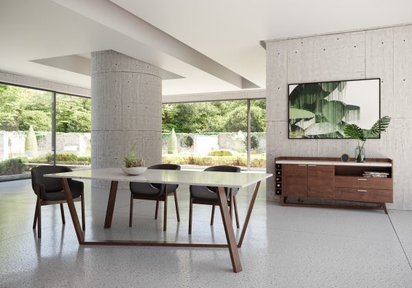 Nova Domus Jozy - Modern Marble & Walnut Dining Table - Image 2
