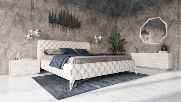 Modrest Legend Modern White Q Bedroom Set