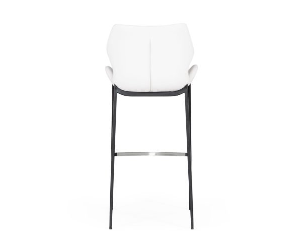 Modrest Ithaca - Modern White Leatherette Bar Stool (Set of 2) - Image 5