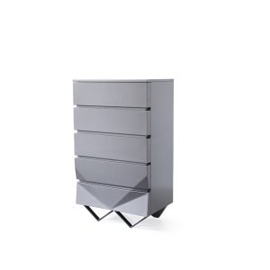 Modrest Duke Modern Grey & Black Gun Chrome Chest