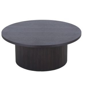 Modrest - Rawlins Modern Mid Century Black Ash Round Coffee Table