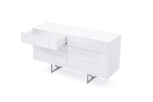 Modrest Chrysler Modern White Dresser - Image 4