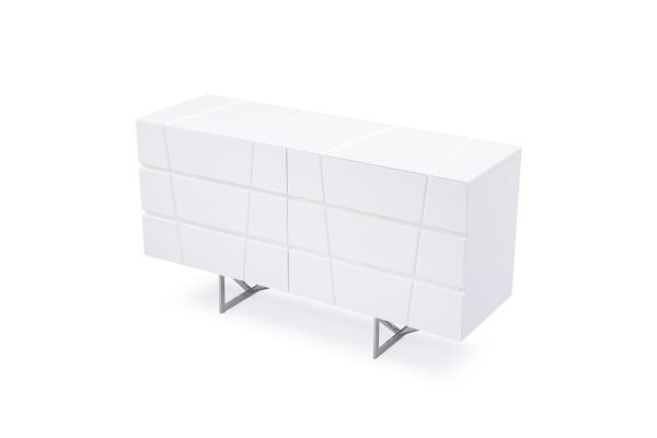 Modrest Chrysler Modern White Dresser - Image 3
