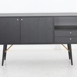 Modrest Billy Modern Black Oak & Gold Buffet