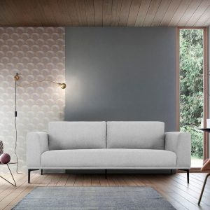 Divani Casa Jada - Modern Light Grey Fabric Sofa