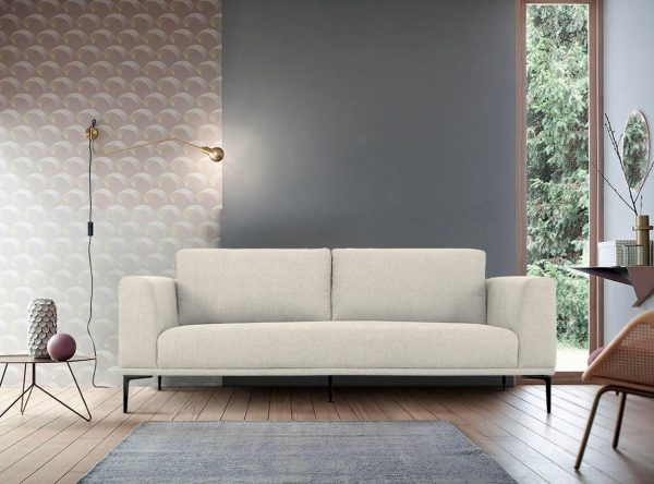 Divani Casa Jada - Modern Light Beige Fabric Sofa
