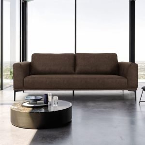 Divani Casa Jada - Modern Brown Fabric Loveseat