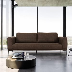 Divani Casa Jada - Modern Brown Fabric Sofa
