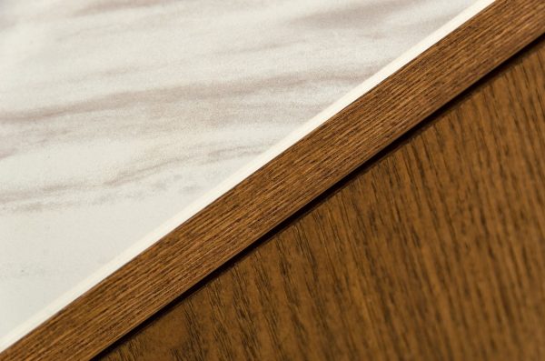 Modrest James - Contemporary Walnut & White Buffet - Image 4