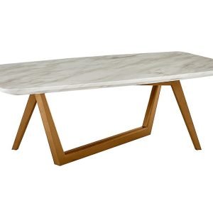 Modrest James - Mid Century Walnut + Ceramic Coffee Table
