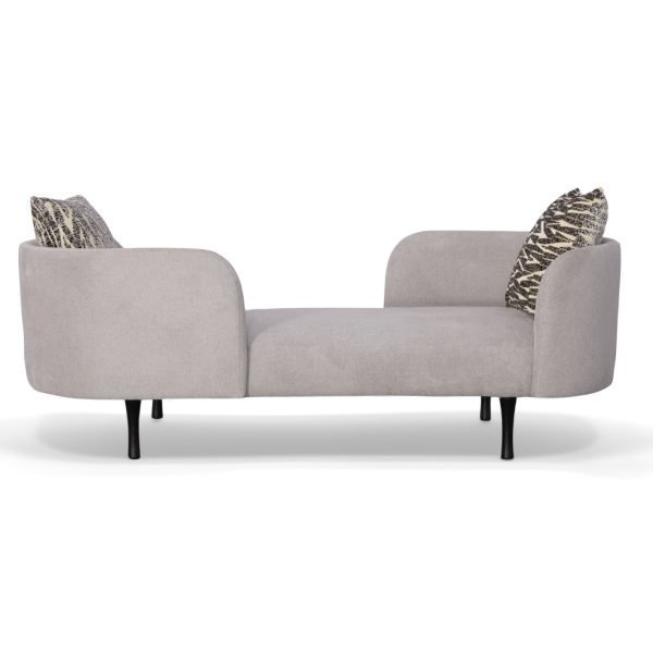 Divani Casa Jamie - Glam Light Blue Fabric Two Seater Chaise - Image 3