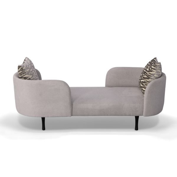 Divani Casa Jamie - Glam Light Blue Fabric Two Seater Chaise - Image 4