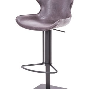 Modrest Jamila - Modern Dark Brown Eco-Leather Bar Stool
