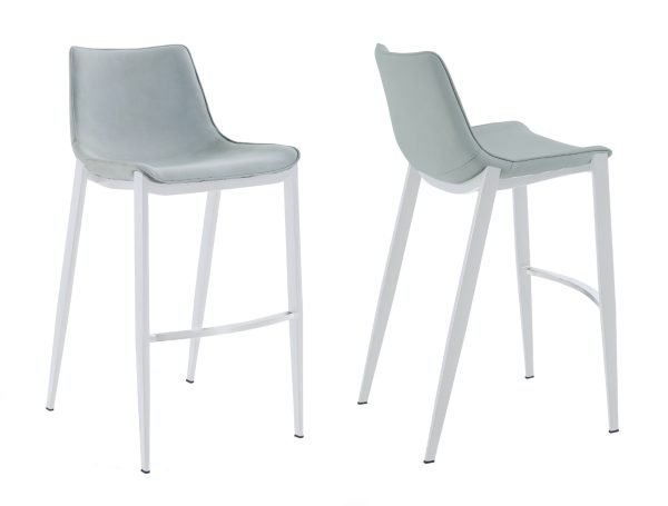 Modrest Jane - Modern Light Grey Counter Stool Set of 2 - Image 4