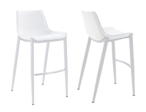 Modrest Jane - Modern White Counter Stool Set of 2 - Image 4