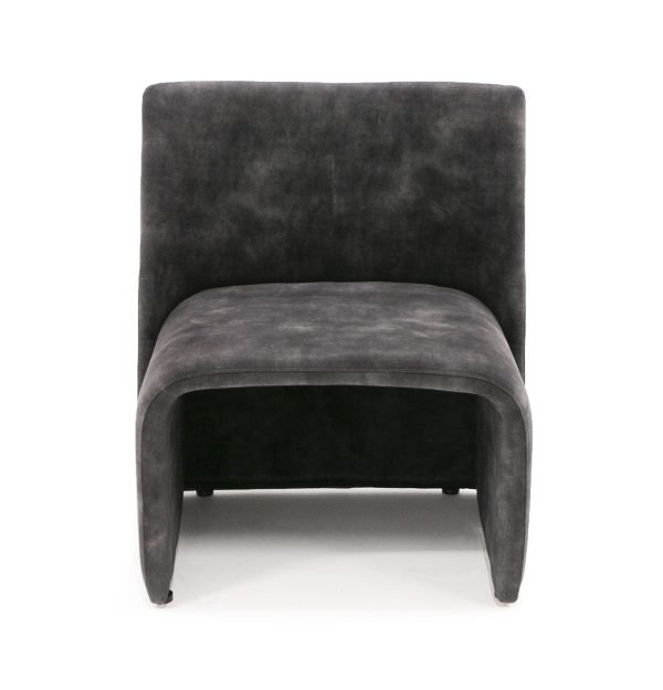 Modrest - Modern Jarvis Accent Dark Grey Fabric Chair - Image 2