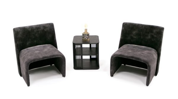 Modrest - Modern Jarvis Accent Dark Grey Fabric Chair - Image 5