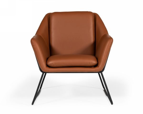 Modrest Jennifer - Industrial Brown Eco-Leather Accent Chair - Image 2