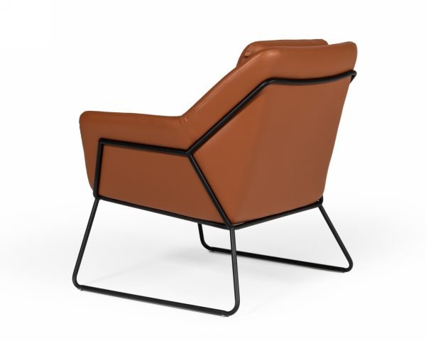 Modrest Jennifer - Industrial Brown Eco-Leather Accent Chair - Image 4