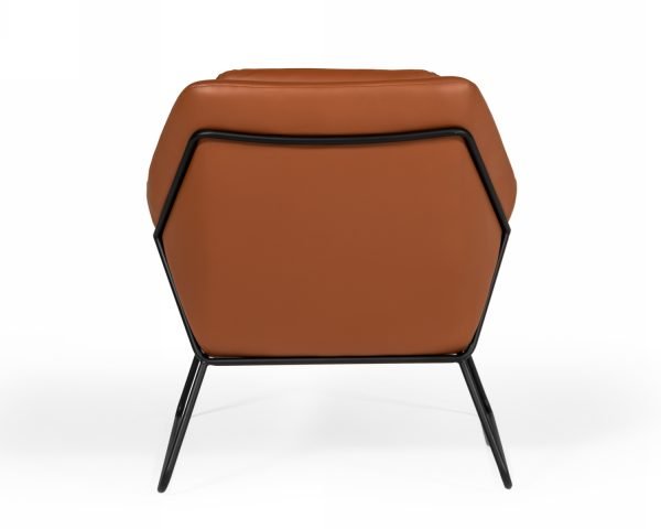 Modrest Jennifer - Industrial Brown Eco-Leather Accent Chair - Image 5