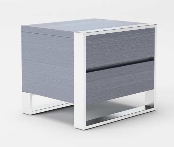 Modrest Jolene - Modern Grey Nightstand
