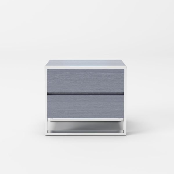 Modrest Jolene - Modern Grey Nightstand - Image 2