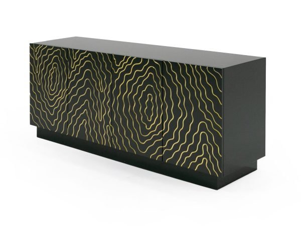 Modrest Jonah- Modern Black and Gold Buffet - Image 5