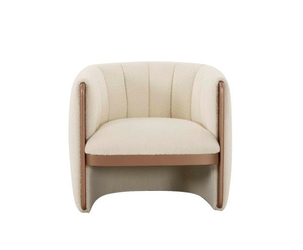 Modrest - Joselyn Modern Cream Fabric Accent Chair - Image 2
