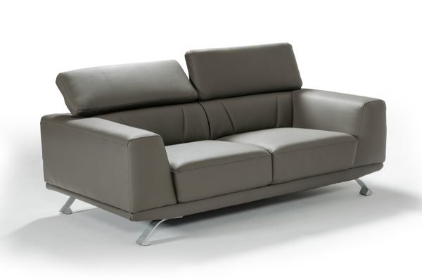 Divani Casa Brustle Modern Dark Grey Eco-Leather Sofa Set - Image 5