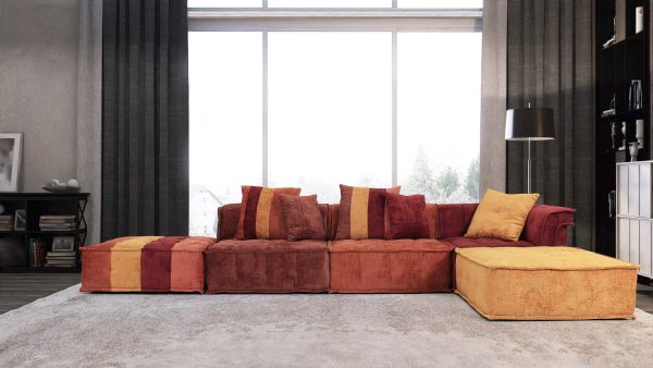 Divani Casa Dubai - Modern Multicolored Fabric Modular Sectional Sofa - Image 5