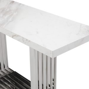 Modrest Kingsley Modern Marble & Stainless Steel Console Table