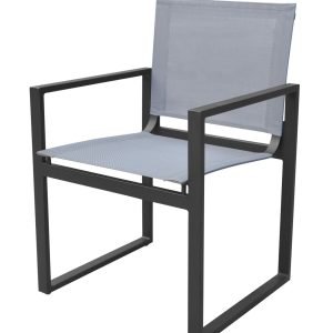 Renava Kayak - Modern Charcoal Outdoor Dining Armchair (Set of 2)