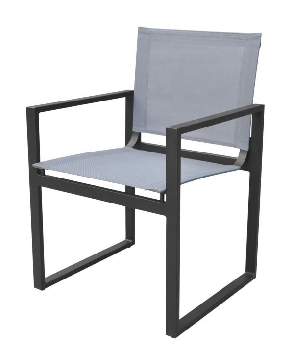 Renava Kayak - Modern Charcoal Outdoor Dining Armchair (Set of 2)