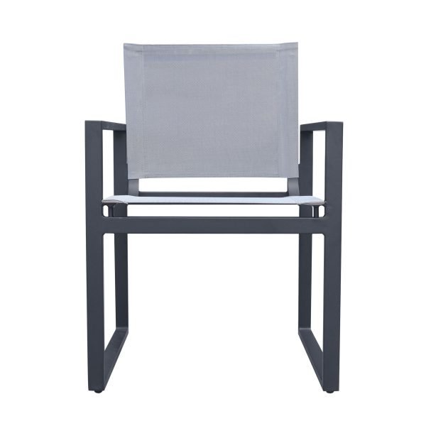 Renava Kayak - Modern Charcoal Outdoor Dining Armchair (Set of 2) - Image 2