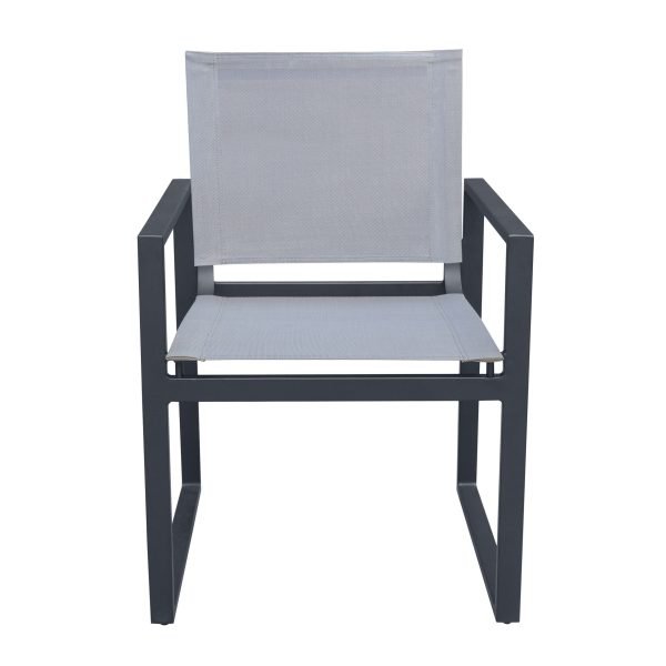 Renava Kayak - Modern Charcoal Outdoor Dining Armchair (Set of 2) - Image 3