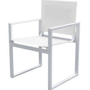 Renava Kayak - Modern White Outdoor Dining Armchair (Set of 2)