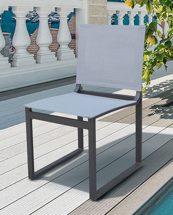 Renava Kayak - Modern Outdoor Dark Charcoal Dining Chair (Set of 2)