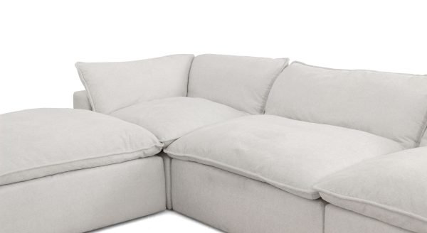 Divani Casa Kellogg - Modern White U Shaped Feather Sectional Sofa - Image 5