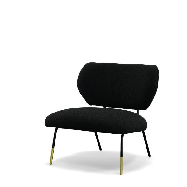 Modrest - Kendall Modern Black Fabric Accent Chair - Image 2