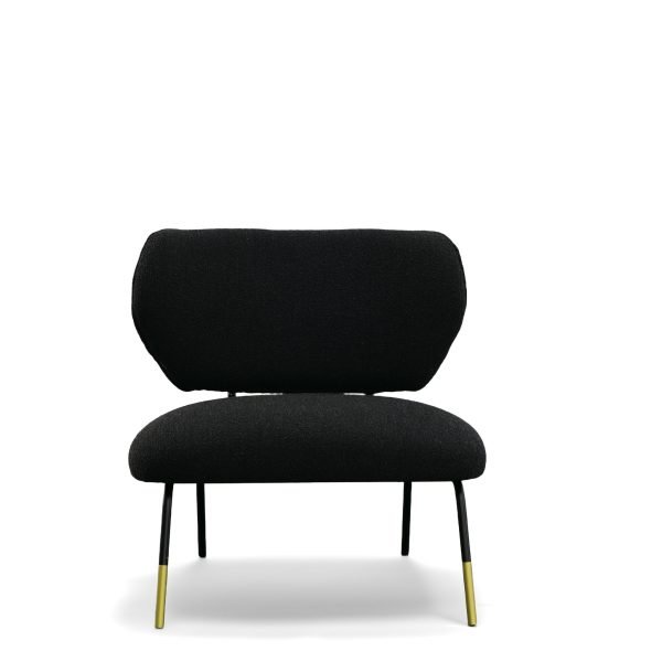 Modrest - Kendall Modern Black Fabric Accent Chair - Image 4